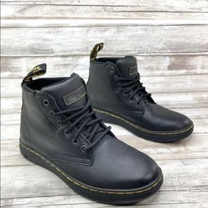 Dr Martens Amwell Women’s Size 8 Black Leather Slip Resistant Work Lace Up Boots